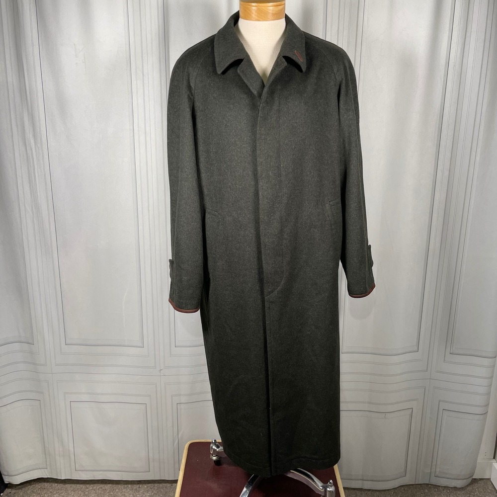 Schneiders Salzburg "Michael" Wool Alpaca Jacket•Leather Trim•Loden Green•US‎ 42